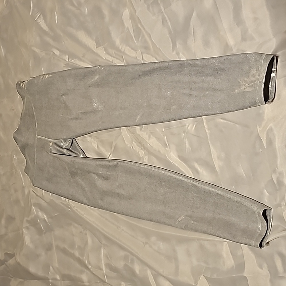 BNWOT Women's Old Navy Shiny Silver Leggings, Medium
